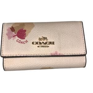 Coach Pink Floral Key Holder